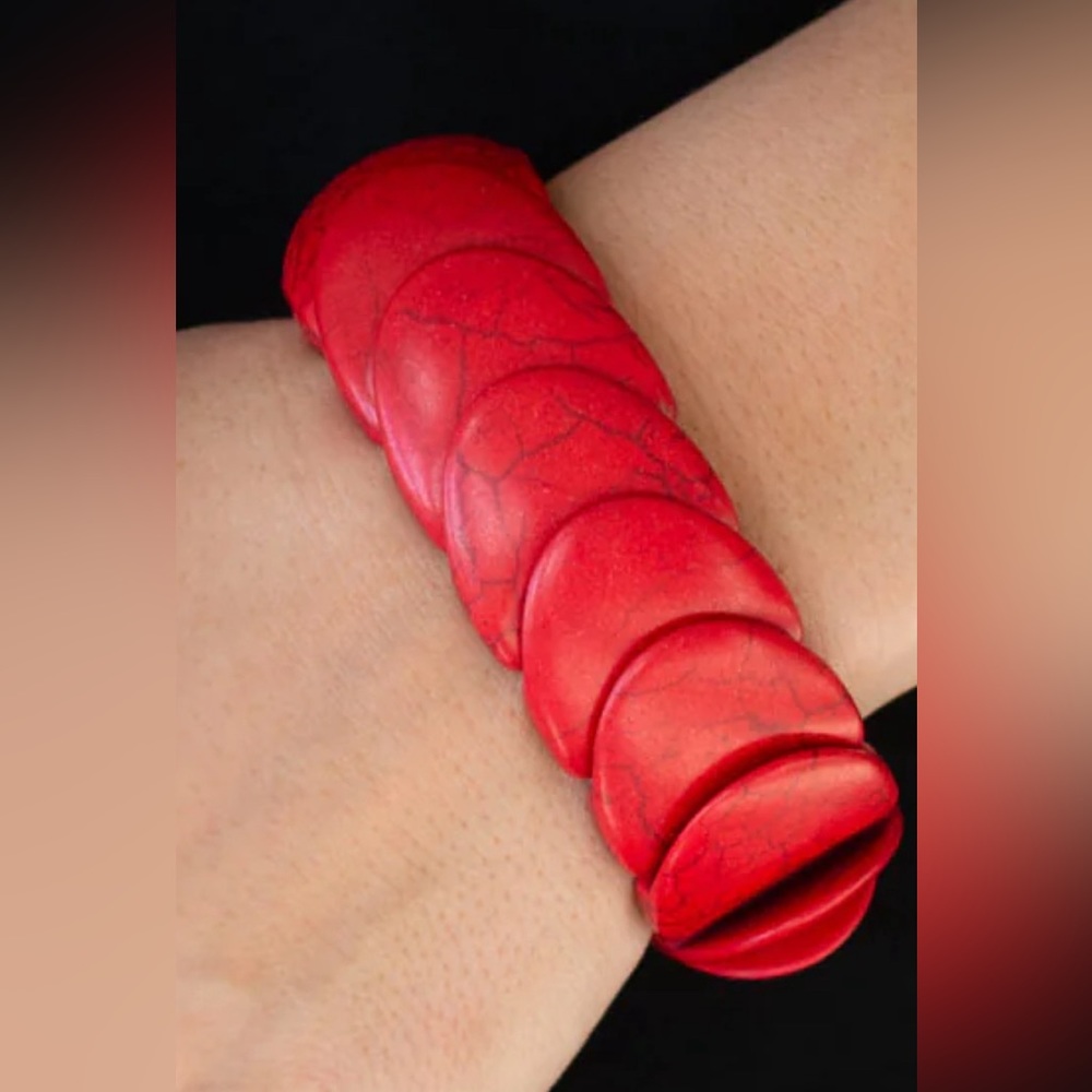 ❤️ 4 For $20 ❤️ Nomadic Nature Red Bracelet Paparazzi Stretch